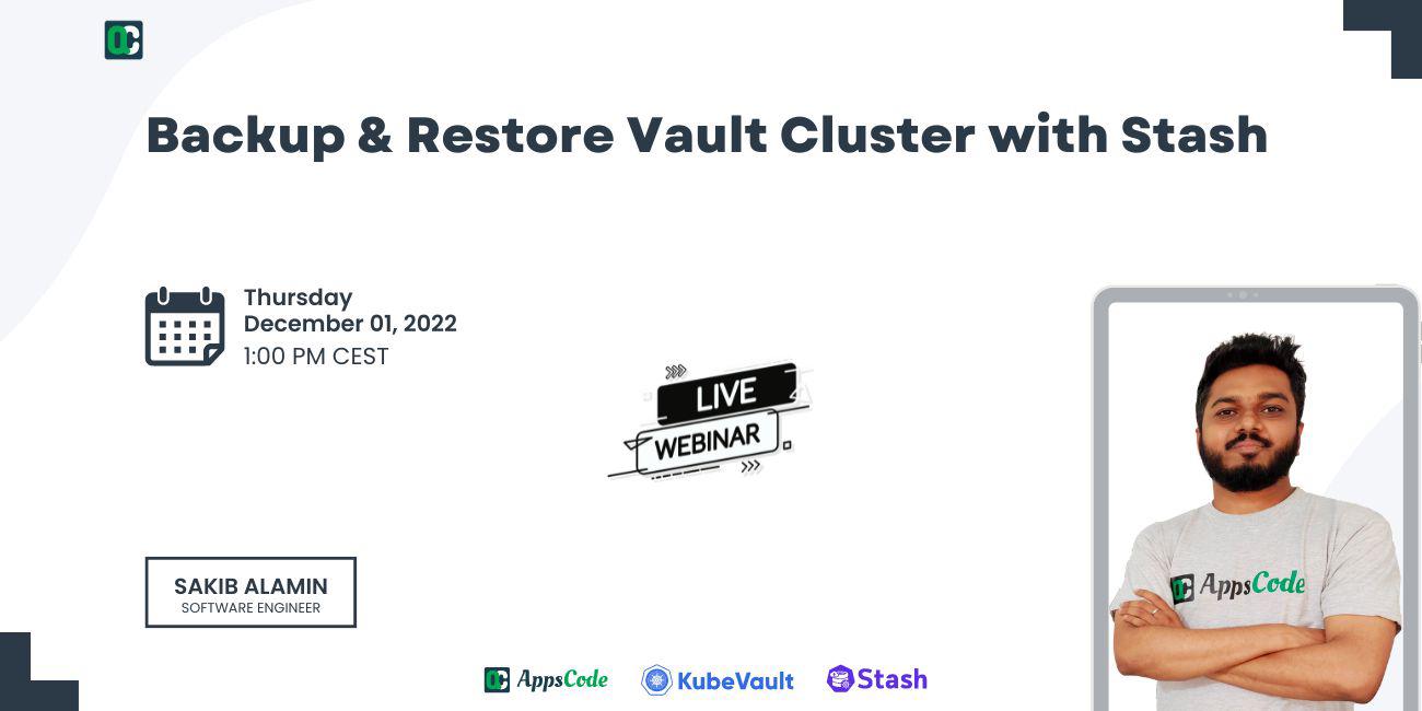 Backup & Restore Vault cluster with Stash